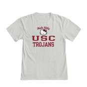 USC Trojans Unisex Heather Gray Hello Kitty Top Mouser Dyed Ringspun T-Shirt